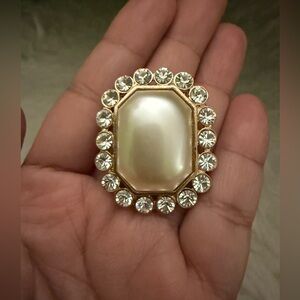 Vintage Gold and Pearl Statement Brooch and Pendant